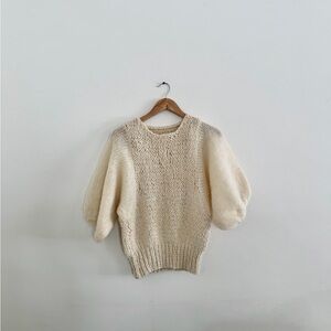 Vintage Leoniak Wool/Mohair RARE Boucle Sweater Cream